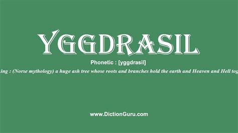 yggdrasil pronunciation|ygg meaning.